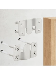 2套/組不銹鋼山形扣沙發連接鉤,插入夾,固定配件,畫框五金配件 - 銀色 - 查看 3