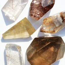 1 Pieza Raro Cuarzo Rutilado Multicolor, Piedra Preciosa Súper Clara Con Inclusiones De Rutilo Multicolor, Cristal Para La Intuición Y Habilidades Psíquicas - Cuarzo Rutilado Colorido Para La Curación, Meditación, Equilibrio De Chakras, Redes De Cristal Y Regalos - 1 pieza al azar - Ver 4