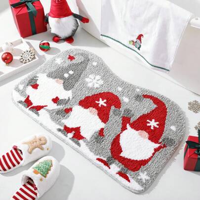 DeramHy home DeramHy Home Tomte Christmas Decor Bathroom Rug, Tomte Welcome Mat Non Slip Washable Bathtub Rug Bathroom Tub Kitchen Rug Decoration:[Multiple Places Of Use]: This Winter Christmas Round Rug Can Be Kitchen Mat, Door Mat, Indoor Door Mat And Fun Kitchen Mat. This Cute Welcome Rug Can Also Be A Christmas Gift For Your Friends And Families. Home Bathroom Decor Floor Carpet Outdoor Rug Door Mat Fall Decor Bathroom Accessories Back To School Entryway Decor