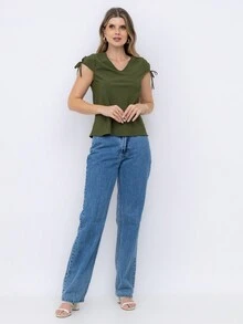 Women T-Shirts - 軍綠色 - 查看 5