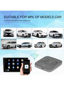 Carplay Usb Ai Box 無線汽車適配器轉接器聯網盒usb/type-c接口 - 銀色 - 查看 11