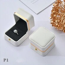1pc High-grade Leather Ring Box Pendant Box Bracelet Box Necklace Box For Jewelry Packaging