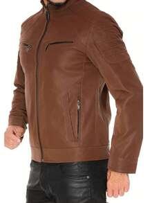 Men Jackets & Coats - Rust Brown - View 3