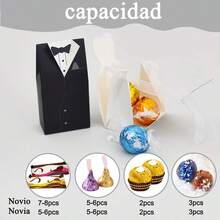50pz Dulceros Para Boda, Cajitas Cajas Novios, Dulces - Rojo - Ver 3