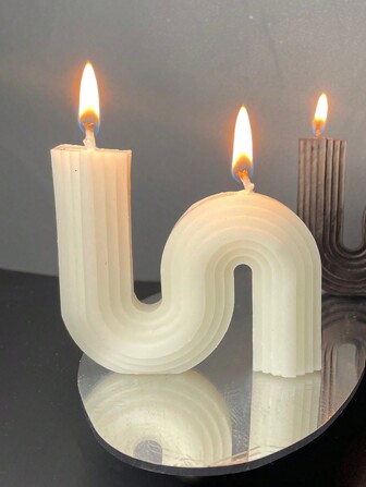 1 låda med 1 geometriska stora S-formade doftljus, heminredningsprydnader med doftljus, arbetsrum, badrum, skrivbord och rumsdekorationer, enkla geometriska prydnader, doftljusdekorationer som inte är tända, födelsedagspresenter till vänner, souvenirer och små presenter, halloween ,Spöklik,Höst, Vinter, semester, festival, presenter