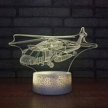 1pc 3d Airplane Night Light, Smart Touch & Remote Control, Adjustable 16 Colors, Creative Gift - Beige - View 5