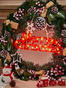 1入組聖誕裝飾燈,電池供電led聖誕燈,適用於聖誕節和家庭派對裝飾的溫暖氛圍燈,室內外裝飾燈,庭院花園草坪聖誕樹門廊庭院裝飾燈