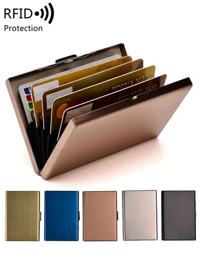 Portofel metalic din oțel inoxidabil MIYIN, portofel ușor și portabil pentru femei, potrivit pentru lucrătorii de birou, cadou pentru bărbați pentru sărbători, aniversare, ziua de naștere, Ziua Profesorului, portofel casual și de afaceri, portofel pentru carduri de credit, portofel mini pentru bărbați, portofel RFID