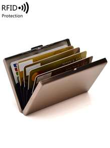 Ví đựng thẻ bằng thép không gỉ MIYIN, ví đựng thẻ nhẹ, di động dành cho nữ, phù hợp cho nhân viên văn phòng, quà tặng cho nam giới nhân dịp lễ, kỷ niệm, sinh nhật, ngày Nhà giáo, ví đựng thẻ thông thường và công sở, ví đựng thẻ tín dụng, ví mini cho nam, ví RFID. - Hoa hồng vàng - Xem 4