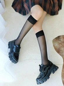 1對女士超過膝襪,性感尼龍大腿高襪