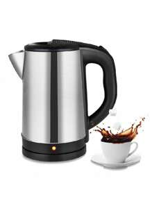 Jarra Tetera Cafetera Eléctrica 2Litros Acero Inoxidable Portátil - Plateado - Ver 1