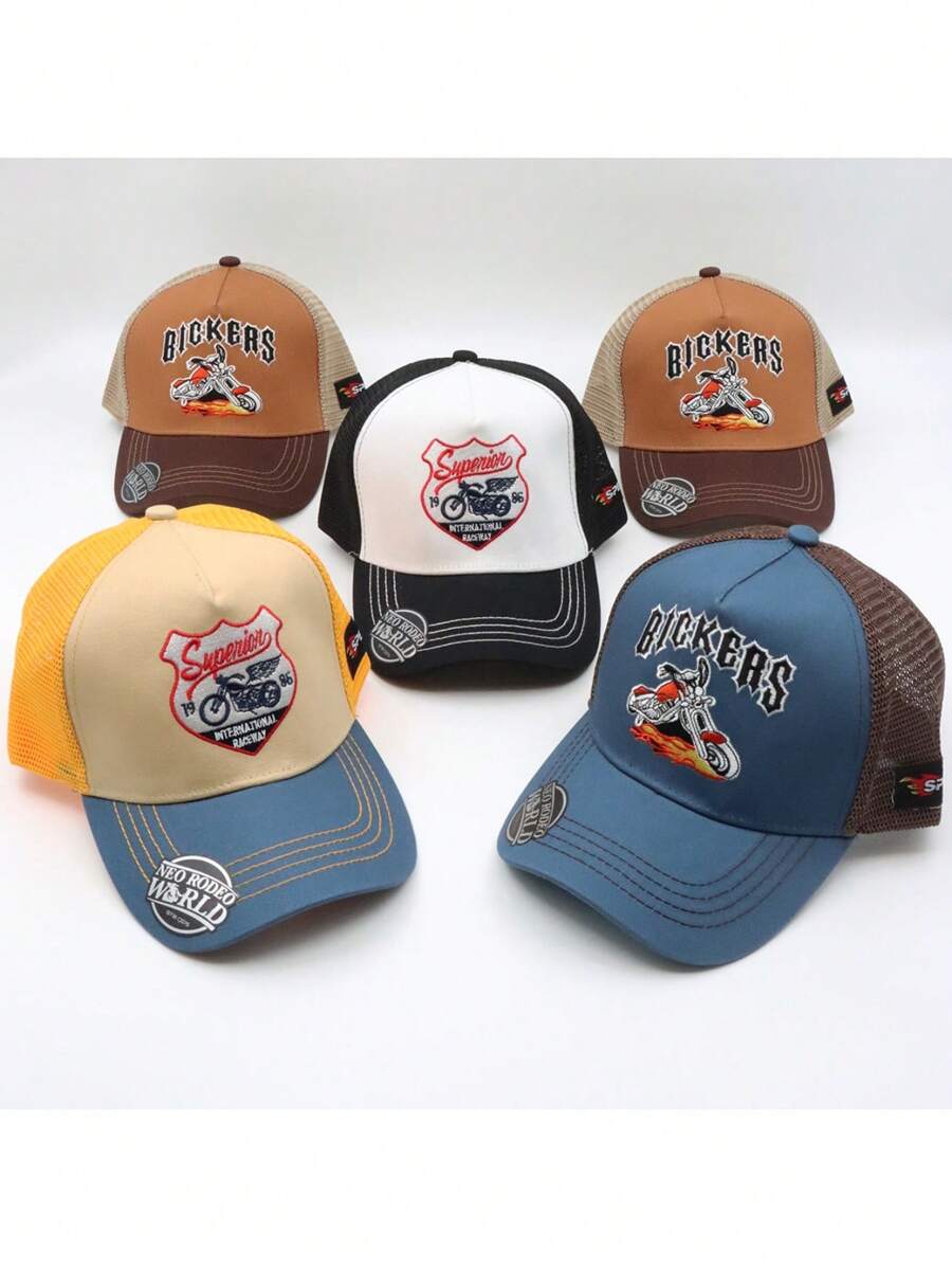 Paquete de 5 pzs de gorra vaquera con diseño de Moto 1 - Multicolor - Ver 1