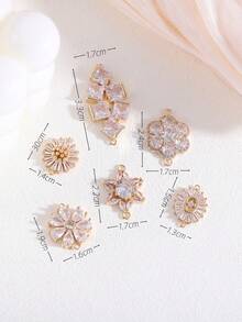 2入組向日葵設計時尚手鐲珠子,適用於珠寶製作