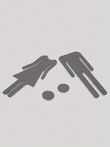 1set Toilet Signage Set Birthday - Silver - View 5