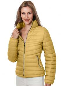 Chamarra Abrigo para Dama - Amarillo - Ver 2