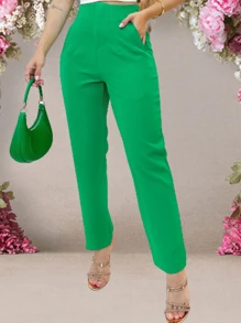 Women Pants - 綠色 - 查看 1