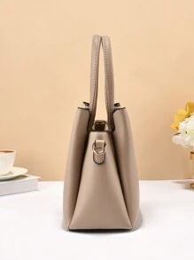 Túi xách nữ sành điệu, thiết kế mới hợp thời trang Túi đi làm sức chứa lớn nhiều lớp bốn mùa với ba lớp rất phù hợp cho nơi làm việc, chuyến công tác, phụ nữ trung niên và quà tặng Ngày của Mẹ. - Màu Khaki - Xem 3