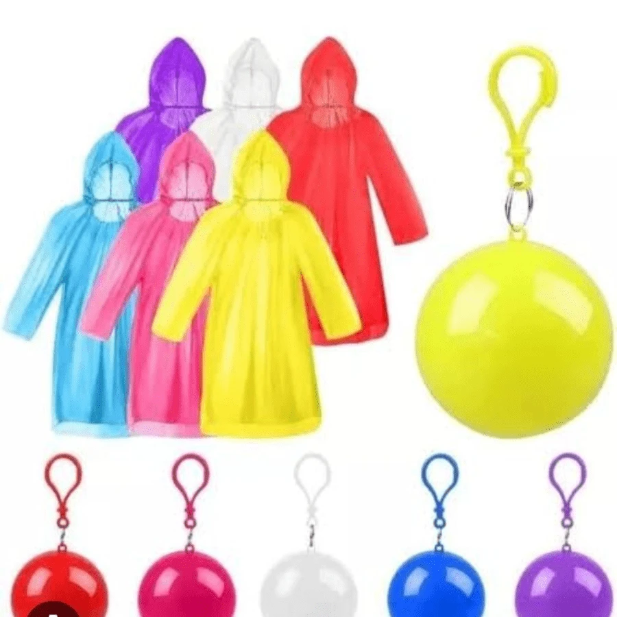 12 Impermeable en llavero , chubasco para lluvias sorpresa al azar color - Multicolor - Ver 1