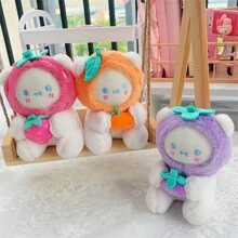 1pc Unisex phim hoạt hình trái cây gấu móc khóa, túi mặt dây chuyền, quà tặng lễ hội - Màu tím - Xem 2