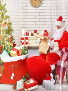 1 pièce Grand sac du Père Noël en velours avec cordon à coulisse, sac à cadeaux du Père Noël de 70x50 cm pour la décoration de Noël, cadeaux pour adultes et jouets