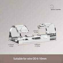 1pc Plastic & Acrylic Home Wire Fastener For Wall, With Strong Adhesive And Thickened Buckle Design - White - View 3