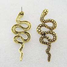 1 đôi Bohemian Vintage Con rắn Hình dạng Hợp kim Bông tai stud Đối với phụ nữ - Đồng - Xem 5