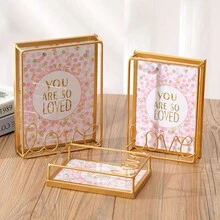 Love Tông vàng Kim loại Khung tranh Đứng Creative Và Đúng mốt Trang trí nhà cửa - Vàng - Xem 4