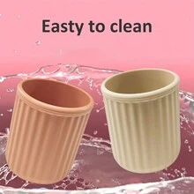 1 Pc Green Baby Boys And Girls Texture  Silicone Open  Cup 200ml Juice Milk Bathroom Bottle Drink Water Cup - Green - View 7