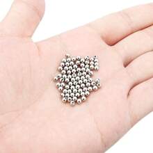 100pcs 3mm 4mm 5mm 16G Replacement Internally Threaded Balls, Stainless Steel Balls For Industrial Barbell, Tongue Rings, Navel Rings, Lip Rings, Nose Rings, Eyebrow Rings, Piercing Jewelry Parts