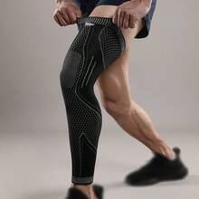 JINGBA SUPPORT 1pc Non-slip & Breathable Weightlifting/running Leg Sleeve For Warmth And Knee Protection - Black - View 1