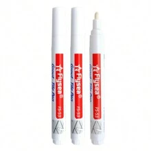 FLYSEA 3 paquetes de bolígrafos para reparar lechada de azulejos, bolígrafos blancos para reparar grietas y lechada de azulejos para mejoras del hogar y vuelta al colegio - Blanco - Ver 3