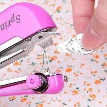 1 Pieza Máquina De Coser Portátil Eléctrica De Mano En Púrpura Rojo, Sencilla Y Cómoda Para La Reparación De Ropa Domestica, Adecuada Para Uso En El Hogar - Rojo violeta - Ver 6