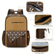 New Arrival Ladies Travel Backpack With Large Capacity And Embroidery Design, Waterproof And Suitable For Outdoors - Brown - View 2