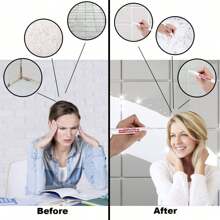 FLYSEA 3 paquetes de bolígrafos para reparar lechada de azulejos, bolígrafos blancos para reparar grietas y lechada de azulejos para mejoras del hogar y vuelta al colegio - Blanco - Ver 6