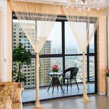Decorative Door String Curtains Window Room Divider Wall Panel Tassels Screen Blinds Home Patio Bedroom - 米色 - 查看 2