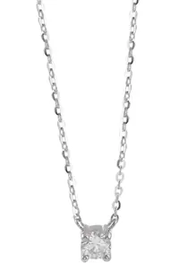 GAGAFEEL 1 Peça Colar Simples E Fashionable De Prata S925 Com Diamante Único De Pedra Cz, Acessório De Presente Para Mulheres