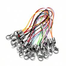 10 cái/gói Dây buộc Cord Với Lobster Clasp Cái móc Vòng treo chìa khóa DIY Làm đồ trang sức Phụ kiện - Kẹp tôm hùm có dây buộc - Xem 5