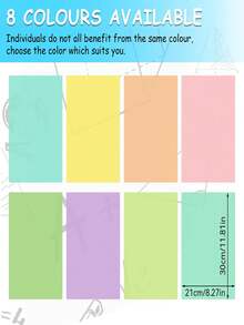 Colored Reading Overlay, A4 Transparent Colored Reading Tool, Adult Reading Disability Aid, Guided Reading Overlay, Used To Improve Reading Accuracy, Text Comprehension And Attention - Multicolor - View 3