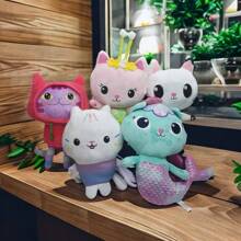 Bonecas de Pelúcia para Decoração de Natal + Coleção de Bonecas de Pelúcia para Adolescentes + Decoração de Quarto + Presente + Vestimenta de Férias + Enchimento de Bonecas, Brinquedos, Gabby, Casinha da Gabby