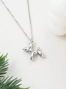 suteyi 1個女孩創意精美氣球狗項鍊,時尚多功能吊墜女孩生日派對珠寶飾品紀念週年紀念禮物