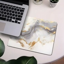 1 Pieza De 24*20cm Alfombrilla De Ratón Con Patrón De Marmolado De Tinta Adecuada Para La Oficina - Multicolor - Ver 5