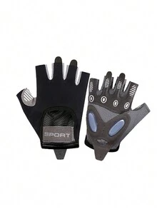 女士時尚運動健身手套,適用於健身、遠足、騎行,採用透氣冰絲材質製成的指尖手套