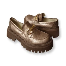 mocasín piel 100% en - Dorado - Ver 2