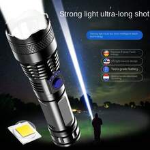 A Strong Flashlight Plastic Flashlight With Power Display Long Range 5W Strong P50 Wick Outdoor Flashlight - Black - View 4