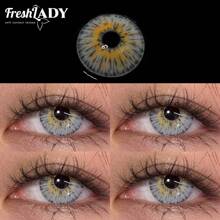 FRESH LADY Freshlady Lens For School Pupilentes Gogh Gray Colored Contact Lenses 1 Year Disposable - Grey - View 3