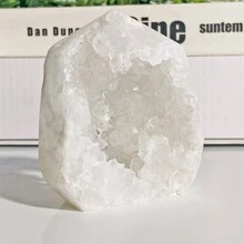 1塊自然白水晶簇晶柱狀石英標本,可用作桌上裝飾與水晶治療 - 白色晶洞簇點 - 查看 13