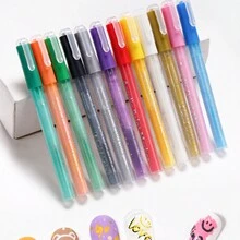 1支不需烤的指甲加強筆,塗鴉、壓克力筆芯、手繪點線、花朵線條、diy指甲黑白水彩筆