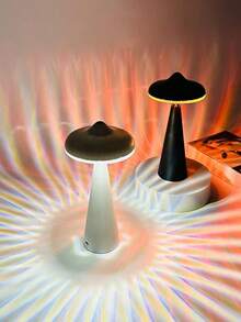 1 件 Ufo 氛圍夜燈 Usb 可充電裝飾禮品床頭臥室酒吧創意觸摸蘑菇檯燈,蘑菇床頭燈帶遙控器 16 色充電檯燈適用於臥室露營室內裝飾 - 彩色 - 查看 7