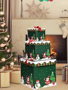 Conjunto De 3 Cajas De Regalo De Navidad - Verde - Verde - Ver 6
