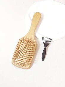2pcs Wooden Bamboo Brush With Clean Claw, Cushion Hair Comb And Detangling Brush, Suitable For All Hair Types, Anti-Static, Scalp Massage Hair Brush, Comb, Hair Tools, Hair Products And Accessories For Barber Salon Beauty Back To School, Travel Holiday Essentials, Hair Accessories For Women, Brushes, Hair Brush, Detangling Brushes, Curly Hair Brush, Hairdressing Equipment, Hairstyle, Hairdressing, Hair Brush, Brush Hair Brush Set, Comb Hair, Comb For Curls, Detangling Brush, Hair Brush For Women, Barber Accessories, Barbershop, Hairdressing Equipment